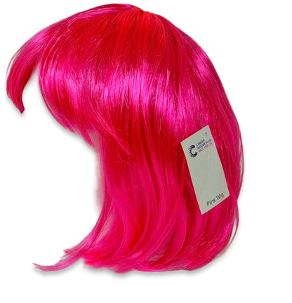 RACE FOR LIFE PINK WIG ONE SIZE, POLYESTER