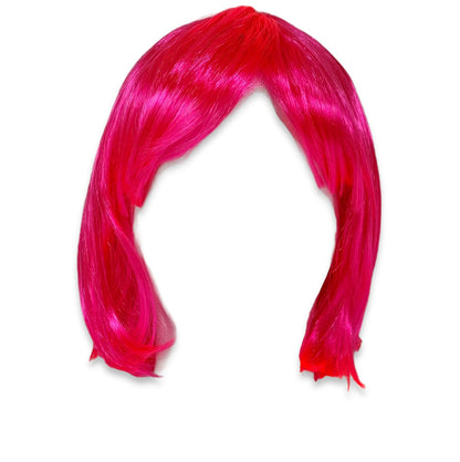 RACE FOR LIFE PINK WIG ONE SIZE, POLYESTER