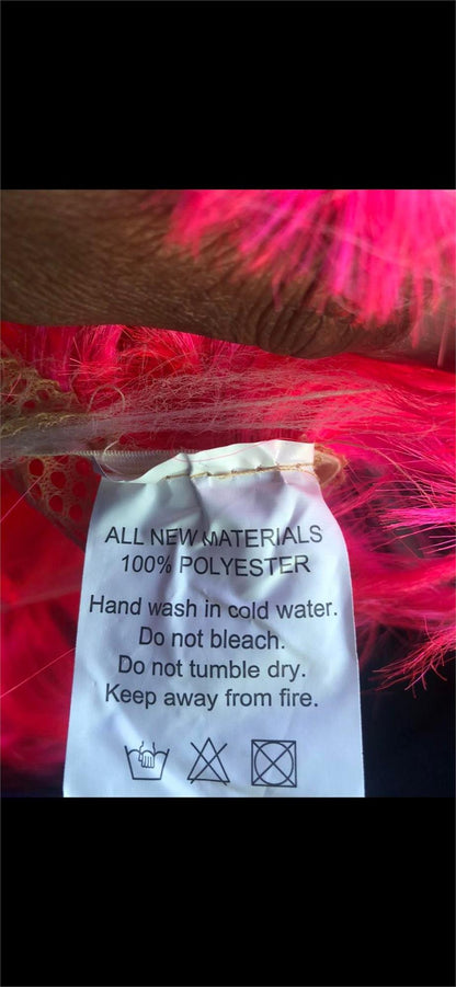 RACE FOR LIFE PINK WIG ONE SIZE, POLYESTER