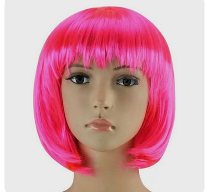 RACE FOR LIFE PINK WIG ONE SIZE, POLYESTER