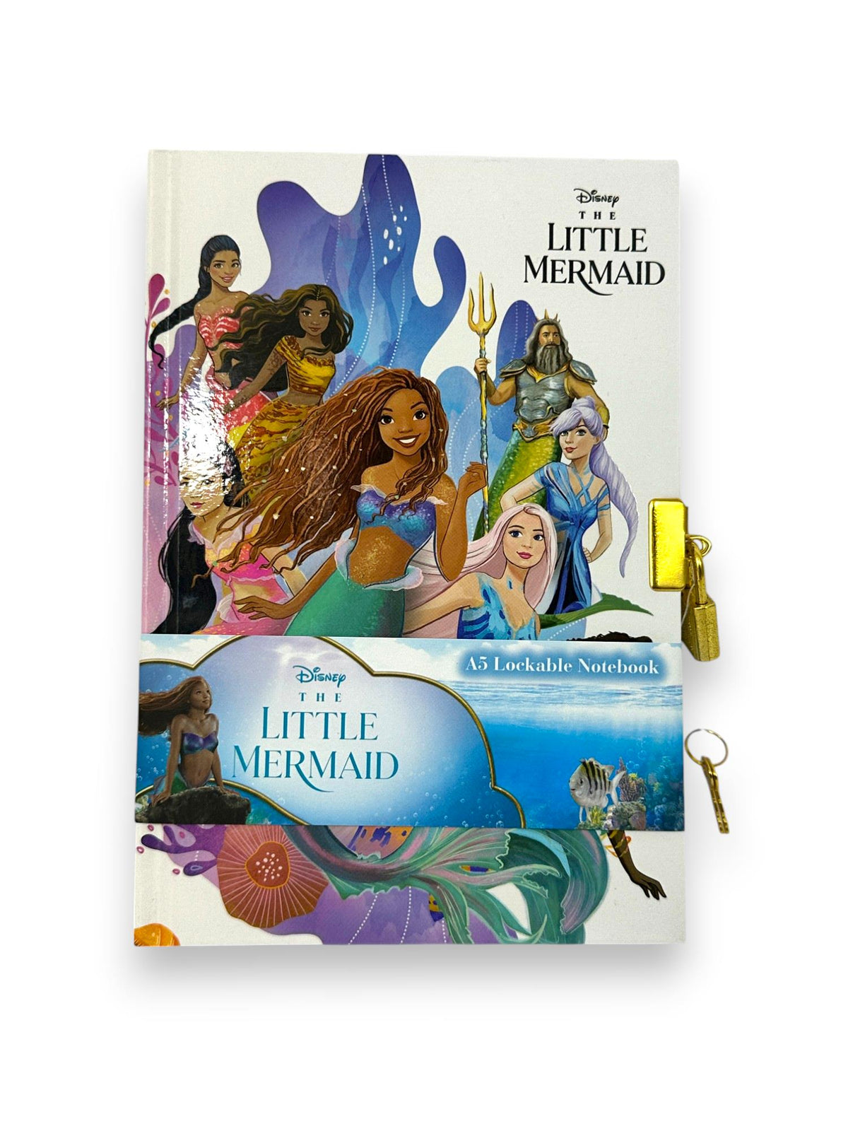 Disney Little Mermaid Lockable Secret Diary – Ariel & Sisters A5 Notebook