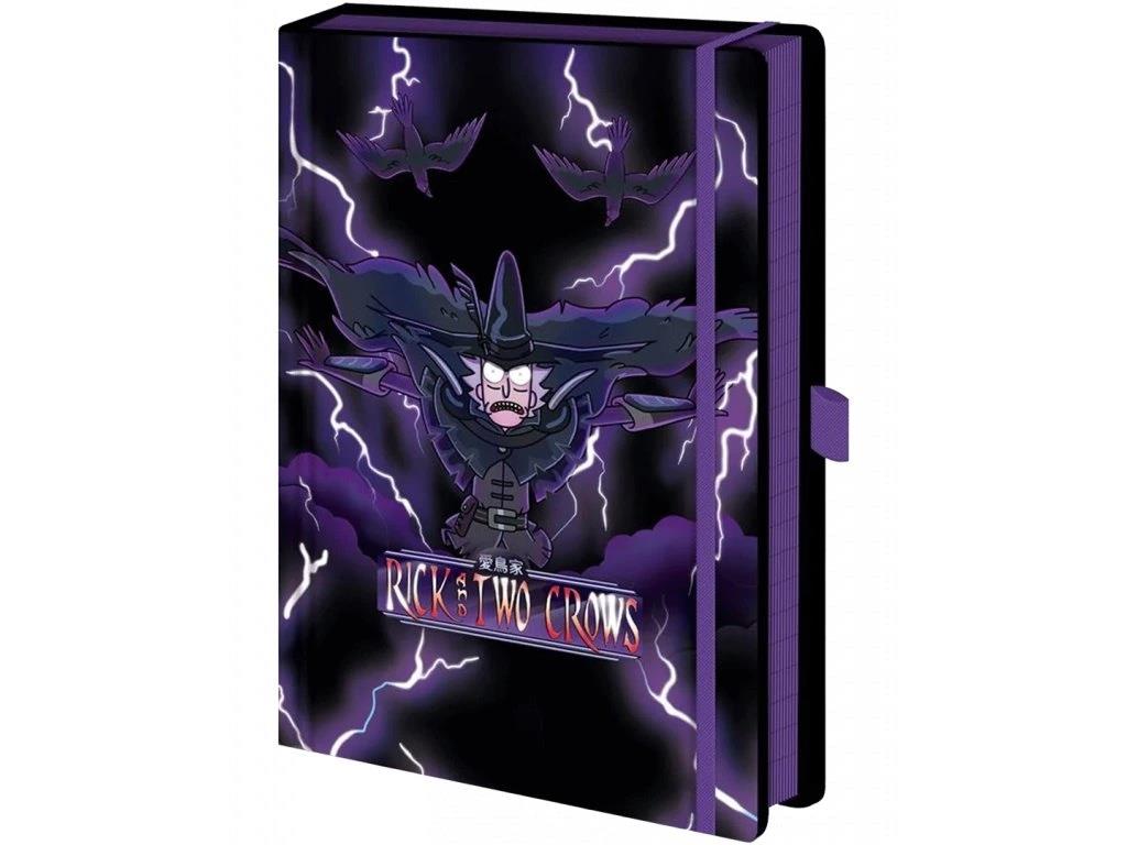 Pyramid International Rick And Morty Hardback Wiro Notebook, A5 Lined Pages (2 Crows Design) - Official Merchandise