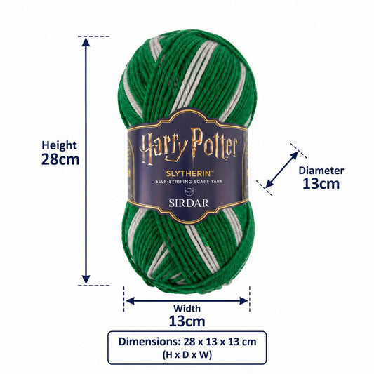 Harry Potter Self-Striping Yarn - Slytherin