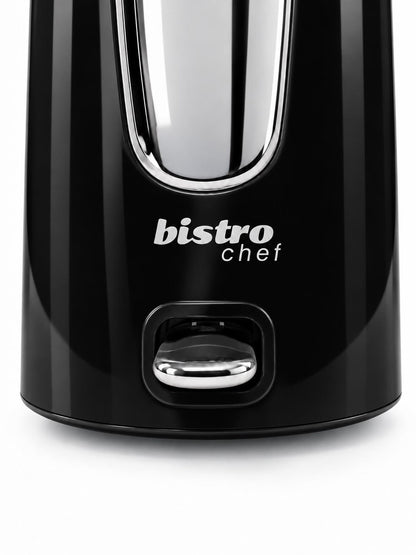 Bistro Chef 1.7L Electric Kettle 3000W Fast Boil Cordless Jug - Black