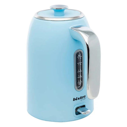 Bistro Chef 1.7L Electric Kettle 3000W Fast Boil Cordless Jug - Blue
