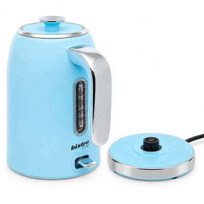 Bistro Chef 1.7L Electric Kettle 3000W Fast Boil Cordless Jug - Blue