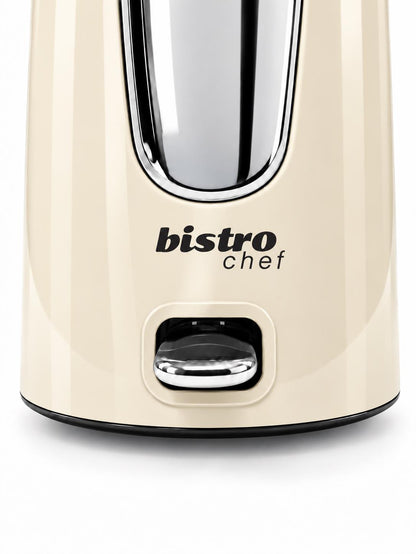 Bistro Chef 1.7L Electric Kettle 3000W Fast Boil Cordless Jug - Cream