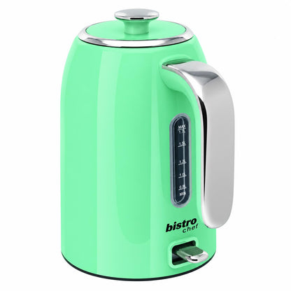 Bistro Chef 1.7L Electric Kettle 3000W Fast Boil Cordless Jug - Green