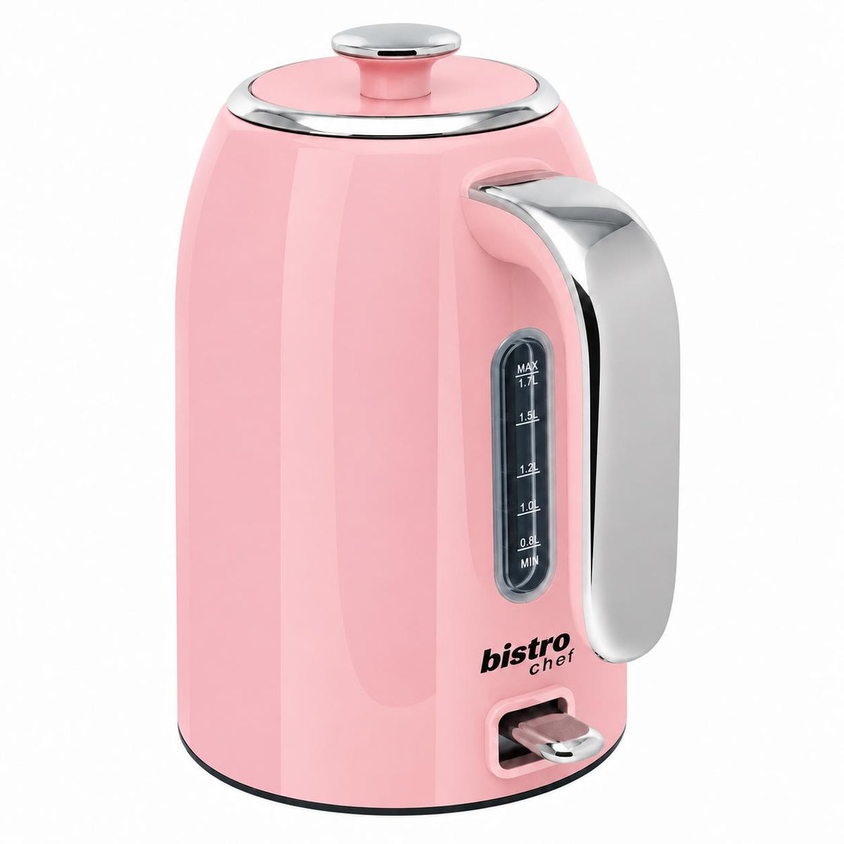 Bistro Chef 1.7L Electric Kettle 3000W Fast Boil Cordless Jug - Pink