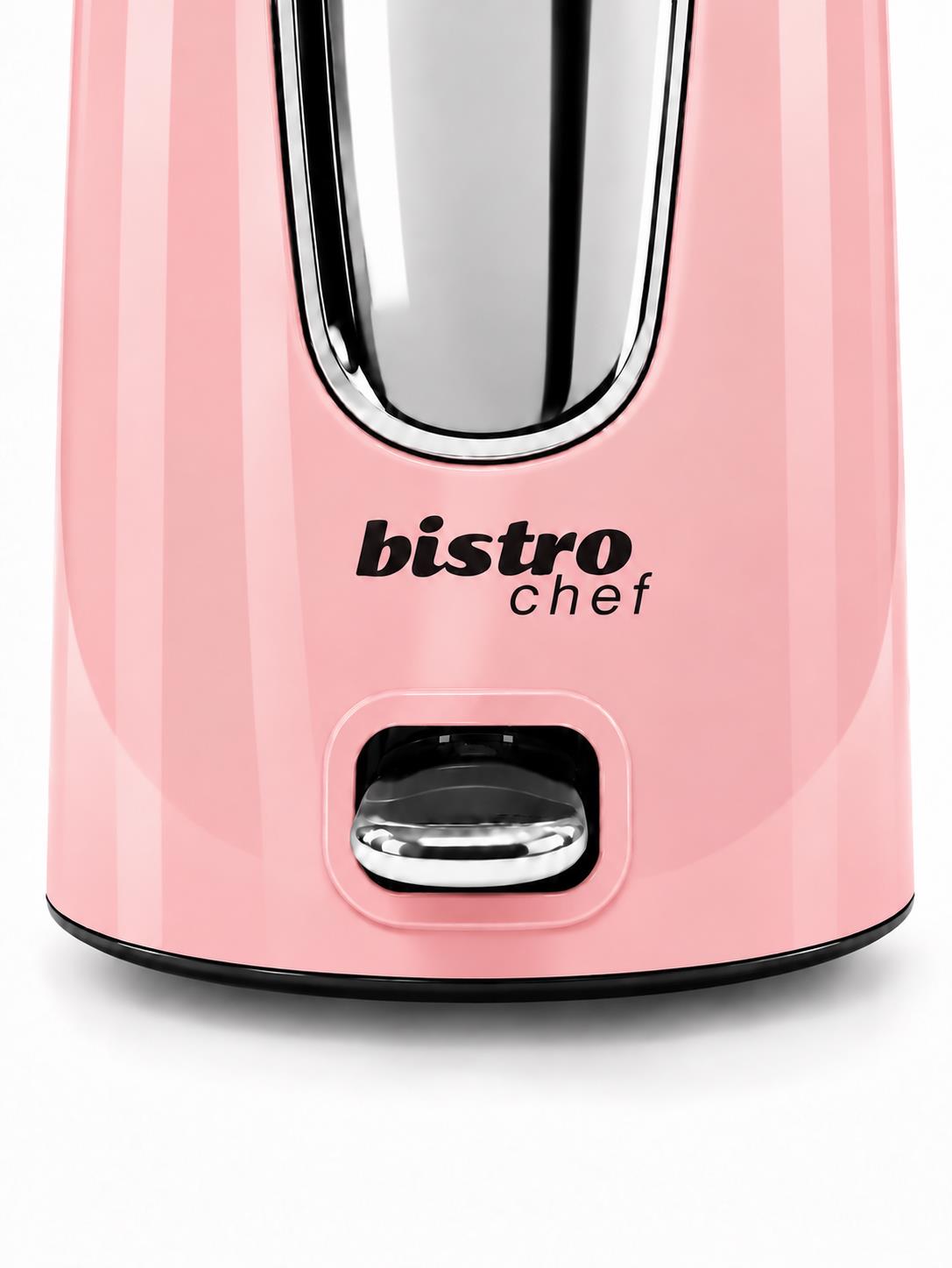 Bistro Chef 1.7L Electric Kettle 3000W Fast Boil Cordless Jug - Pink