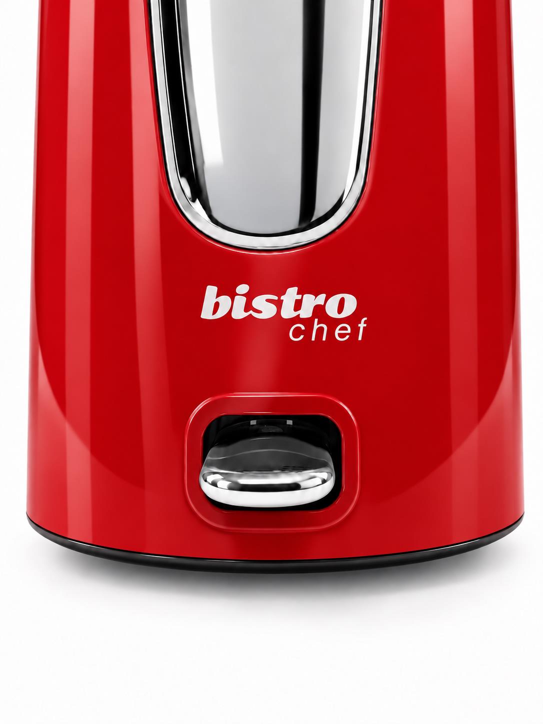 Bistro Chef 1.7L Electric Kettle 3000W Fast Boil Cordless Jug - Red