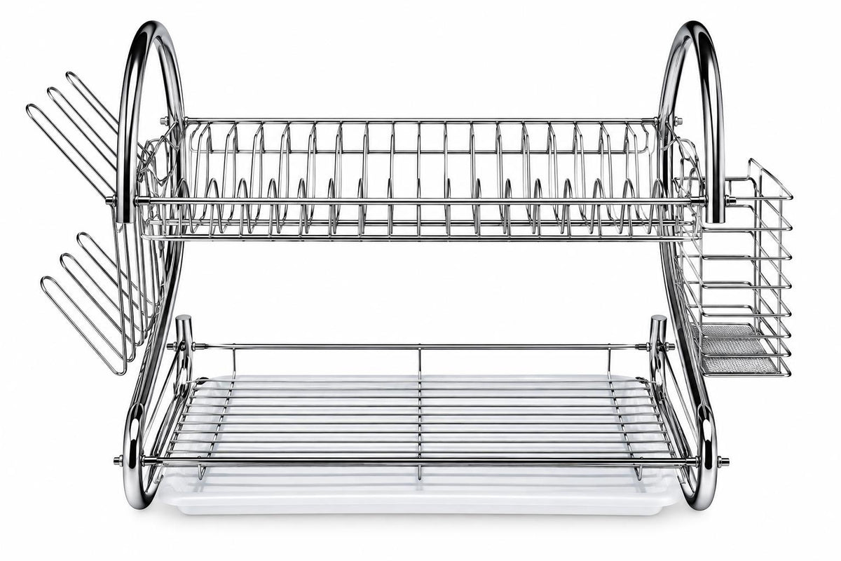 Best Life Home 2 Tier Dish Drainer Rack Kitchen Plate Cutlery Drying Organiser