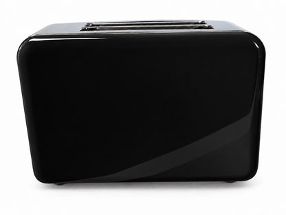 Bistro Chef 2 Slice Toaster 1000W Wide Slot Retro Style Kitchen - Black