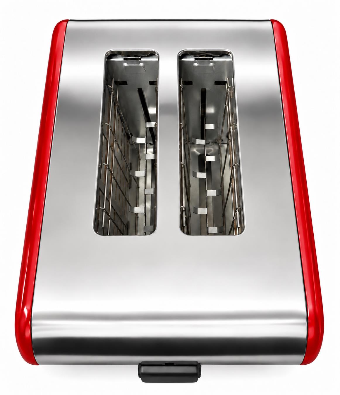 Bistro Chef 2 Slice Toaster 1000W Wide Slot Retro Style Kitchen - Red