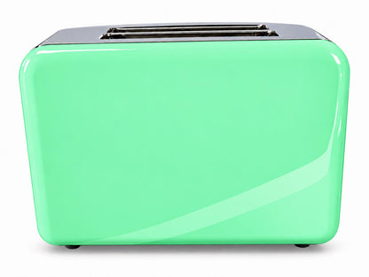 Bistro Chef 2 Slice Toaster 1000W Wide Slot Retro Style Kitchen - Green