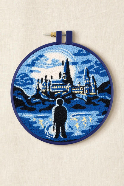 Harry Potter with Castle Punch Needle Kit