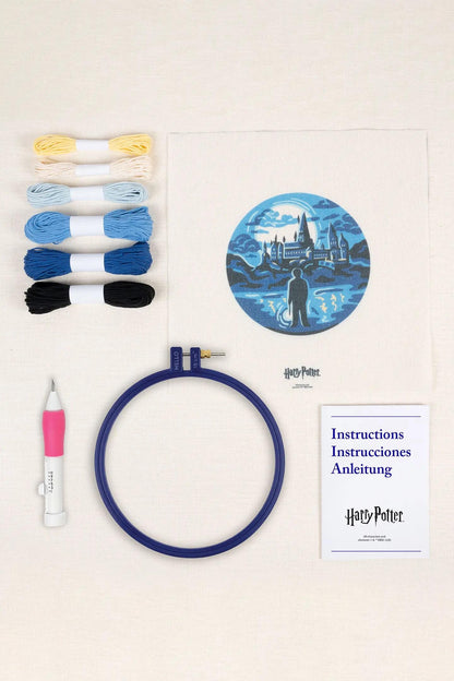 Harry Potter with Castle Punch Needle Kit