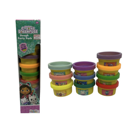 DreamWorks Gabby's Dollhouse OkiDoki Play Dough 10 Pack 26g Tubs Assorted Colours