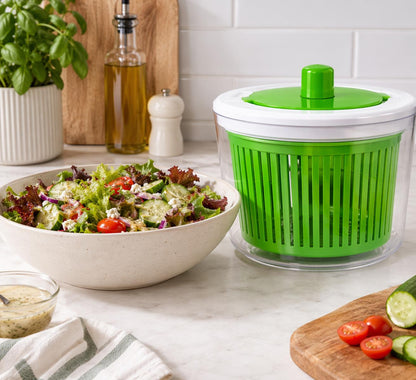 Cuccini 2.5L Salad Spinner Lettuce Vegetable Washer Dryer Measuring Bowl Green