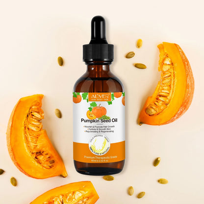 Pumpkin Seed Oil for Hair Growth 60ml – Cold Pressed Natural Oil for Scalp Care, Skin Moisturiser & Aromatherapy