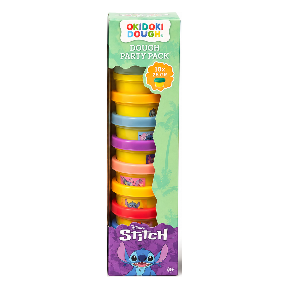 Stitch OkiDoki Dough 10 Pack Kids Modelling Play Dough 26g Tubs Assd